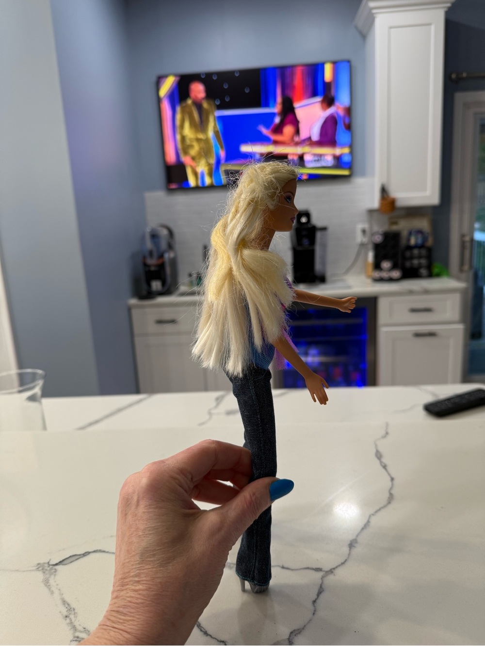 Barbie Totally Hair - Wave It 1999 with twist tool ,comb, barrette,& sunglasses - Picture 2 of 11